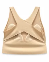 Padded Bra with Wide Straps and Hook-and-Eye Closure - image 4