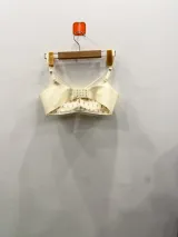 Textured Bra with Sheer Panels and Ruffled Trim - ছবি 6