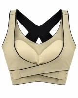 Padded Cross-Back Bra with Wraparound Bands - image 9