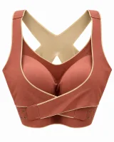 Padded Cross-Back Bra with Wraparound Bands - image 7