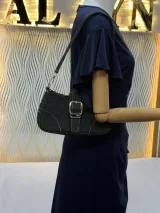 Denim Chain Buckle Bag - image 2