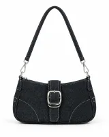 Denim Chain Buckle Bag - image 2