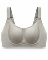 Women's Ribbed-Panel Full-Cup Bra with Wide Straps - image 9