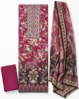 Zam Zam Magenta Lace Panel Floral - ছবি 1