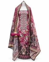 Zam Zam Magenta Lace Panel Floral - ছবি 2