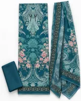 Zam Zam Teal Paisley Floral - image 1