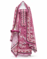 Zam Zam Pink Paisley V Neck - ছবি 4