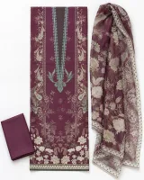Zam Zam Plum Damask Floral Panel - image 1
