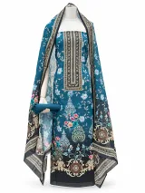 Zam Zam Teal Floral Medallion - ছবি 2