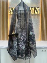 Zam Zam Dark Navy Floral Panel - image 1