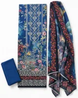 Zam Zam Navy Damask Floral - image 1