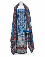 Zam Zam Navy Damask Floral - image 2