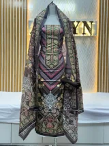 Zam Zam Purple Chevron Paisley - image 1