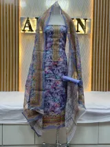Zam Zam Scattered Floral Gold Trim - image 2