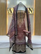 Zam Zam Damask Purple Lace - image 1