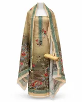 Zam Zam Olive Floral Beige - image 2