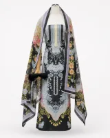 Zam Zam Floral Panel Striped Neck - image 1