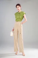 Premium Sage Green Tailored Trousers - image 1