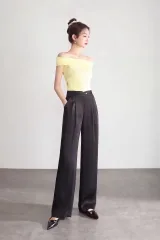 Premium Midnight Black Tailored Trousers - image 1