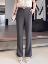 Stylish Moonlight Beige Flare Trousers - image 2
