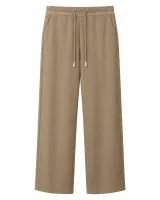 Premium Wide-Leg Trousers - Black & Beige - ছবি 2