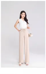 Premium Wide-Leg Trousers - Black & Beige - image 2