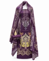 Zam Zam Purple Damask Baroque Gold - ছবি 2