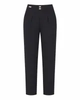 Premium Midnight Black Tailored Trousers - ছবি 1