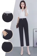 Premium Midnight Black Tailored Trousers - image 1