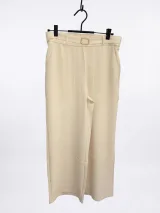 Trend Soft Beige Floor-Length Trousers - image 1