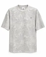 Men's Leaf Print Jacquard T-Shirt - Style 2667 - ছবি 1