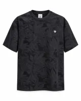 Men's Leaf Print Jacquard T-Shirt - Style 2667 - ছবি 2