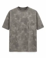 Men's Leaf Print Short Sleeve T-Shirt - Style 2669 - ছবি 1