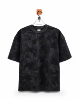 Men's Leaf Print Short Sleeve T-Shirt - Style 2669 - image 2
