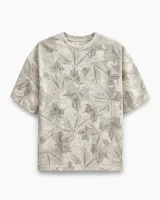 Men's Leaf Print Short Sleeve T-Shirt - Style 2669 - image 1