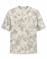 Men's Leaf Print Short Sleeve T-Shirt - Style 2669 - ছবি 2