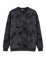 Men's Leaf Print Crewneck Sweatshirt - Style 77003 - image 1