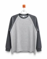 Men's Color-Block Raglan Crewneck Sweatshirt - Style 9129 - image 2
