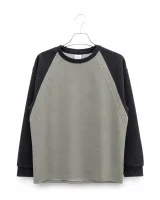 Men's Color-Block Raglan Crewneck Sweatshirt - Style 9129 - image 3