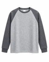 Men's Color-Block Raglan Crewneck Sweatshirt - Style 9129 - ছবি 1