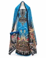 Zam Zam Blue Swan Ornate Multicolor - ছবি 2