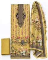 Zam Zam Golden Floral Striped - ছবি 1