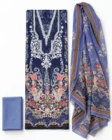 Zam Zam Navy White Lacework Floral - ছবি 1