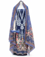 Zam Zam Navy White Lacework Floral - ছবি 2
