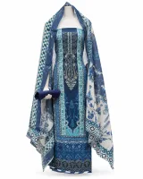 Zam Zam Blue Teal Geometric White - image 2
