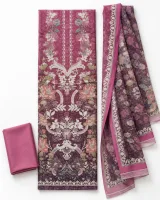 Zam Zam Mauve Ornate Botanical Stripe - image 1