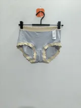 Women's Gray with Beige trim Panty - image 2