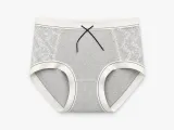 Women's Lace-Panel Ribbed Panty - Style 6773 - image 3