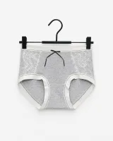 Women's Lace-Panel Ribbed Panty - Style 6773 - image 2