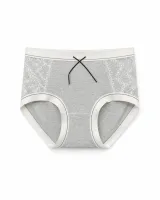 Women's Lace-Panel Ribbed Panty - Style 6773 - image 5